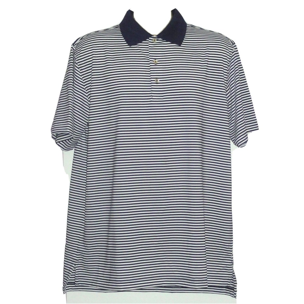 Peter Millar Summer Comfort Men's Short Sleeve Striped Polo Shirt Size: Large